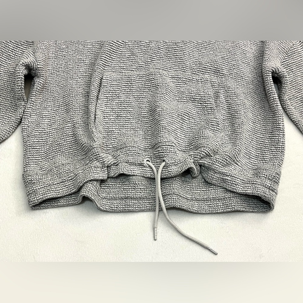 90 Degrees by Reflex Women’s Gray Cotton Blend Crop Cowl Neck Sweater XL - Picture 3 of 16